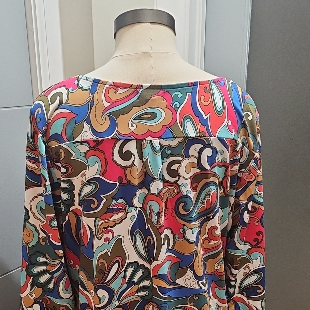 Tacera Colorful Abstract Pattern Dress - Picture 3 of 6